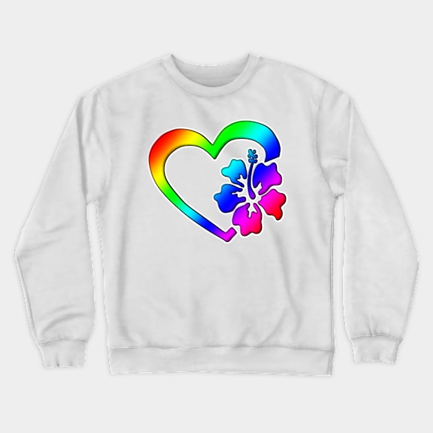 Hawaii heart Crewneck Sweatshirt by davidfeci